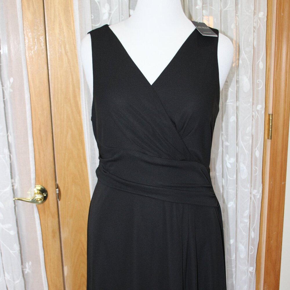 Ralph Lauren NWT $125. Women Black Dress 14 Sleeveless Fit &Flare Cocktail Lined - Picture 4 of 9